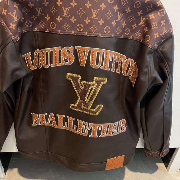 Louis Vuitton Brown Patchwork Leather Jacket - Picture 7 of 7